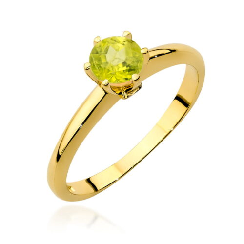Pierścionek W0557 Oliwin 0,60ct żółte złoto