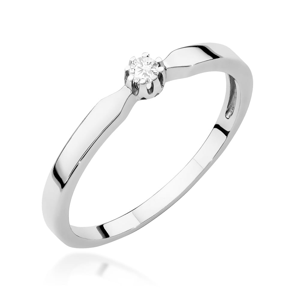 Pierścionek W0561 Diament 0,04ct białe złoto