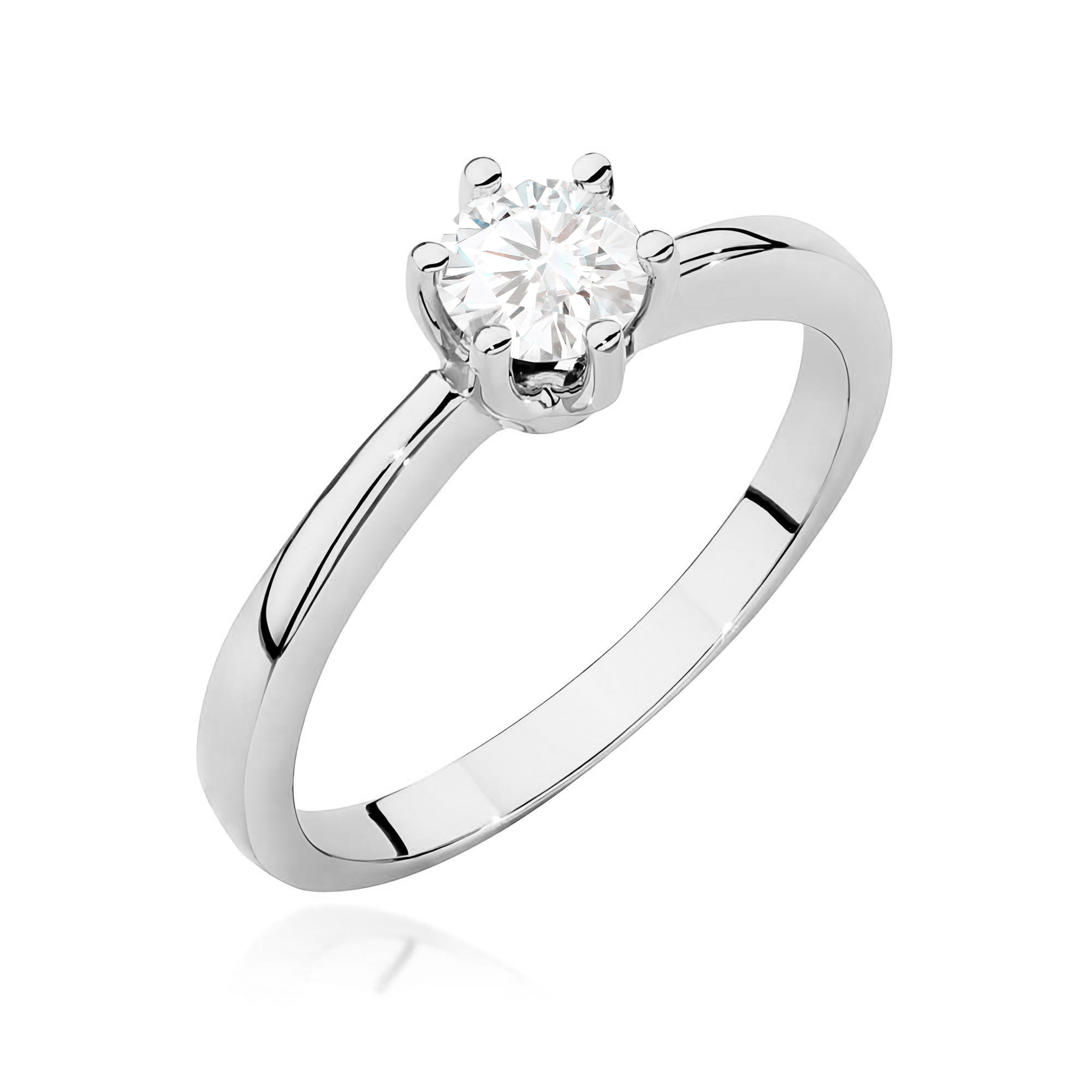 Pierścionek W0563 Diament 0,40ct białe złoto