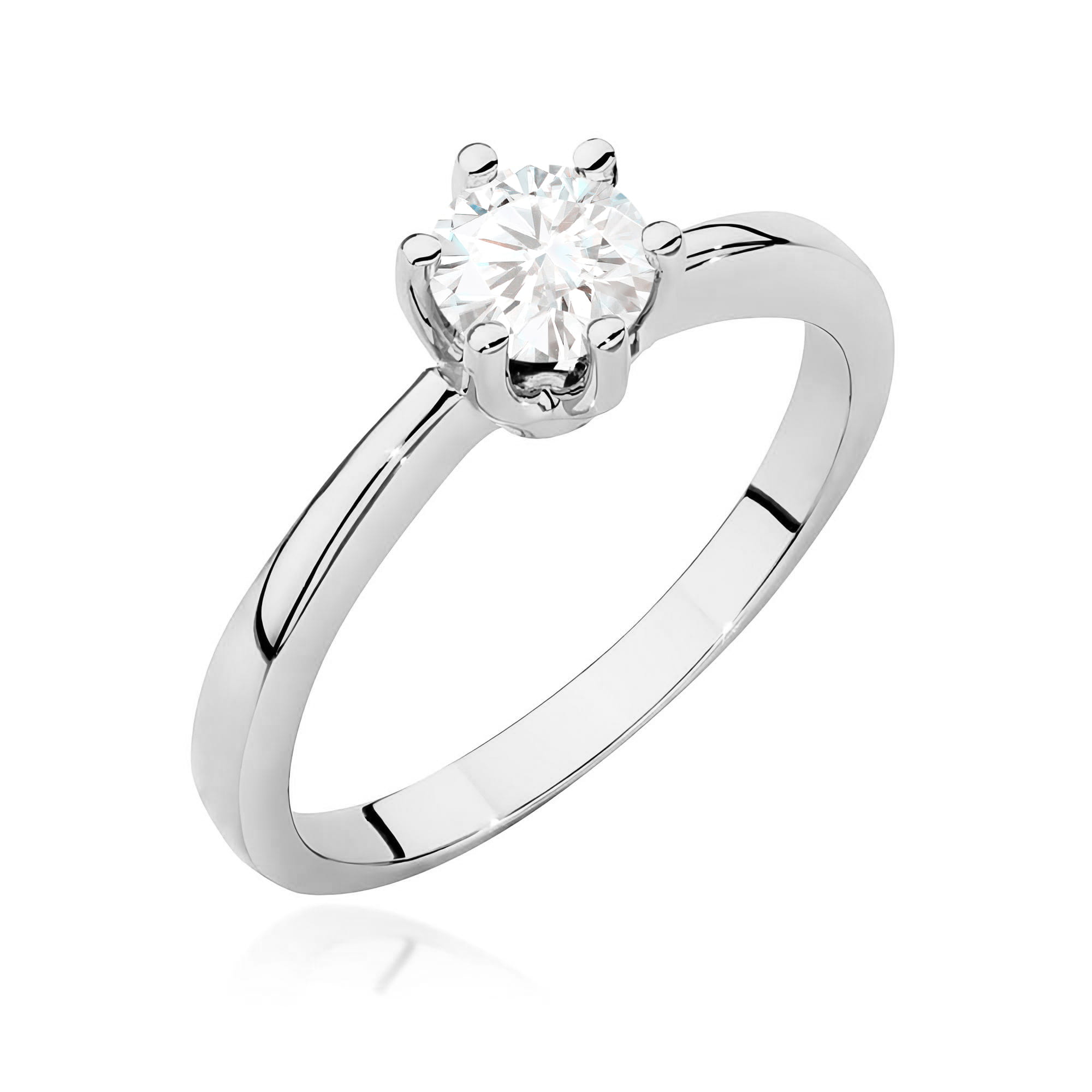 Pierścionek W0563 Diament 0,50ct białe złoto