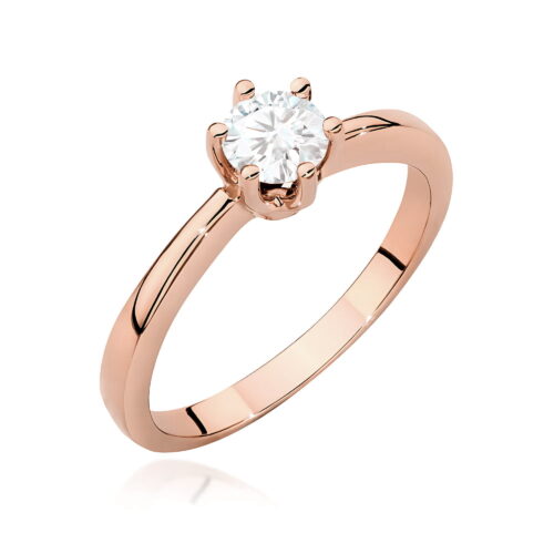Pierścionek W0563 Diament 0,40ct różowe złoto