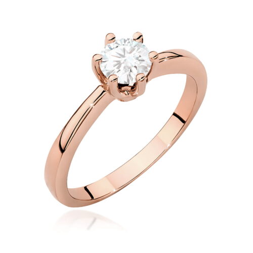 Pierścionek W0563 Diament 0,50ct różowe złoto