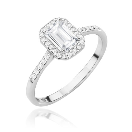 Pierścionek W0575 Diament laboratoryjny 0,60ct białe złoto