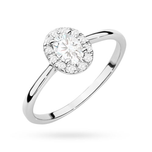 Pierścionek W0583 Diament Laboratoryjny 0,30ct białe złoto