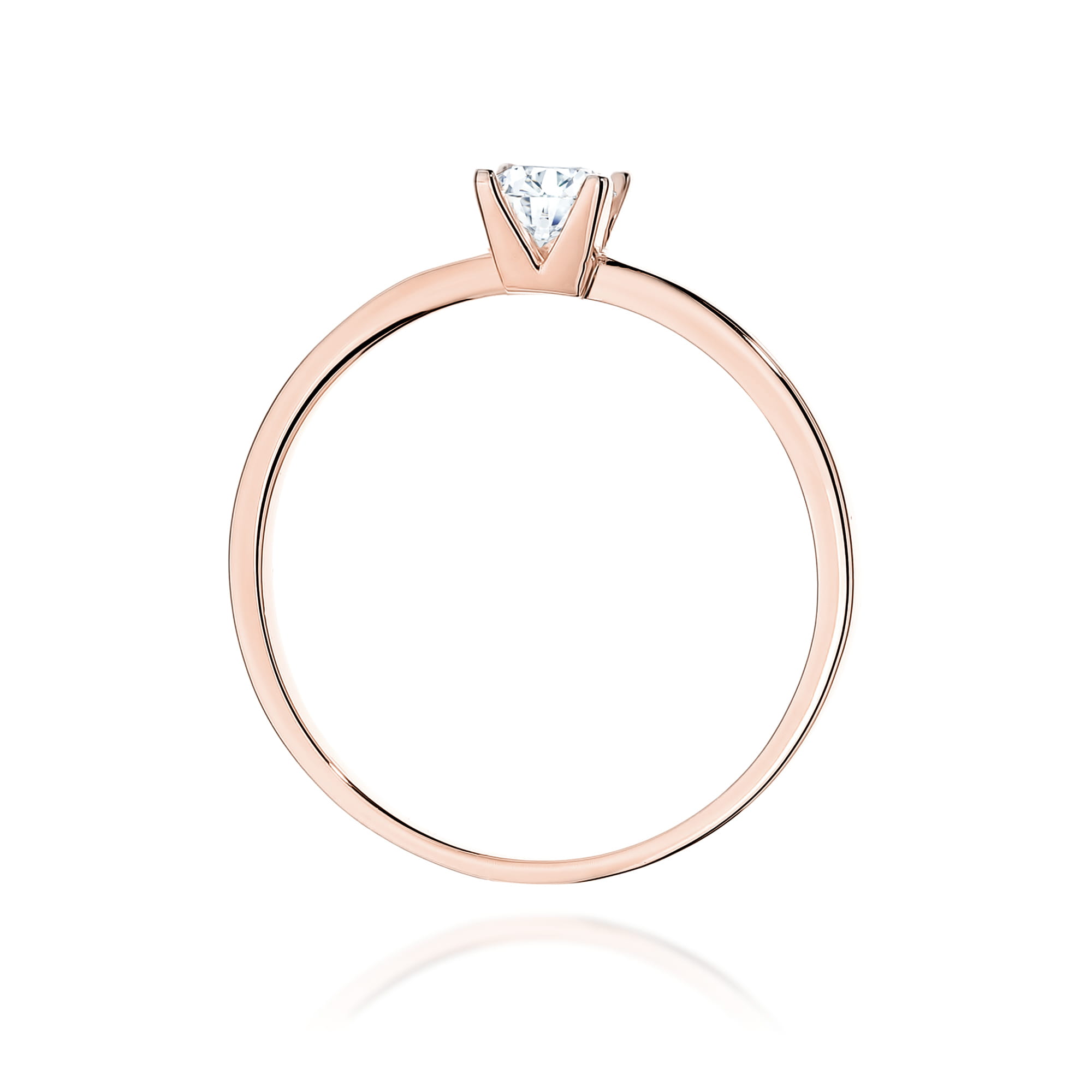 W0587.R3.LDW.01_3 Złoty pierścionek z diamentem w kształcie trójkąta, minimalistyczny design.