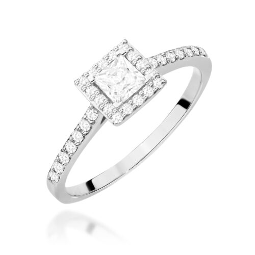 Pierścionek W0591 Diament 0,30ct białe złoto