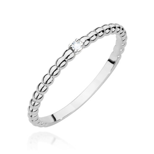 Pierścionek W0601 Diament 0,02ct białe złoto