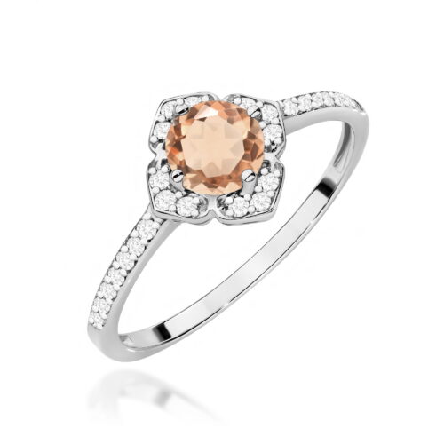 Pierścionek W0603 Morganit 0,40ct białe złoto