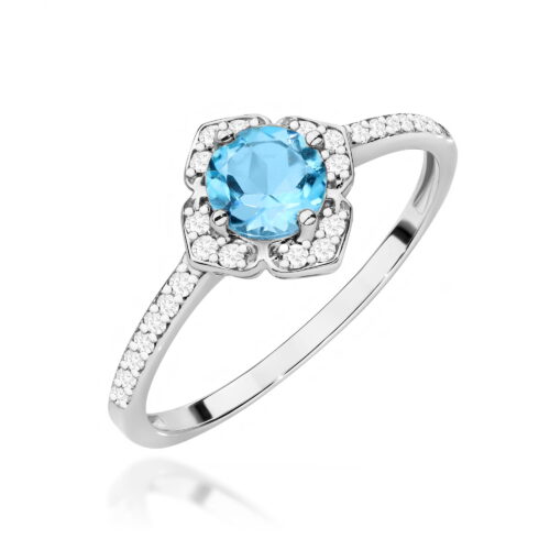 Pierścionek W0603 Topaz Swiss 0,50ct białe złoto