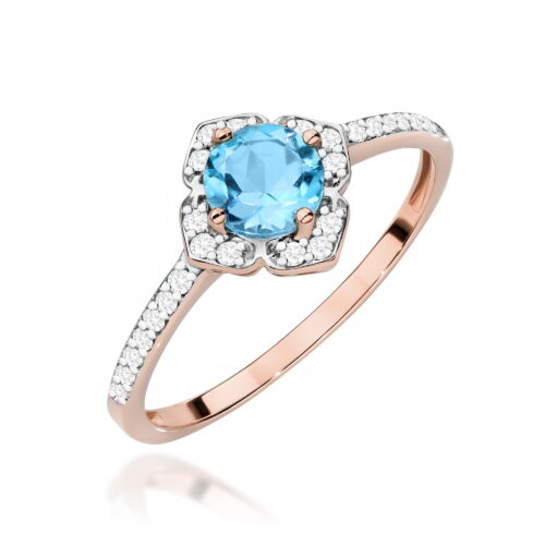 Pierścionek W0603 Topaz Swiss 0,50ct różowe złoto