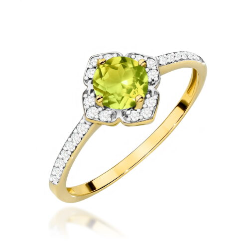 Pierścionek W0603 Oliwin 0,60ct żółte złoto