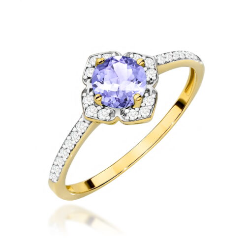 Pierścionek W0603 Tanzanit 0,50ct żółte złoto