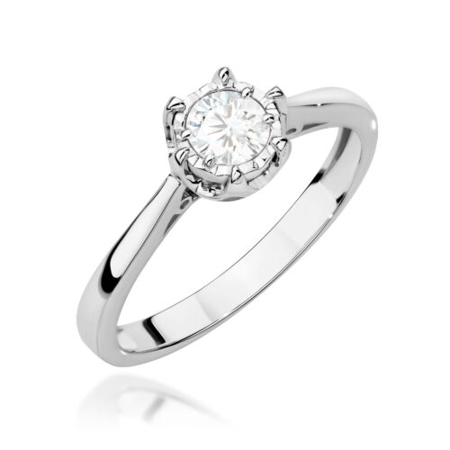 Pierścionek W0605 Diament 0,30ct białe złoto