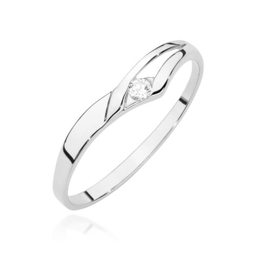 Pierścionek W0609 Diament 0,04ct białe złoto