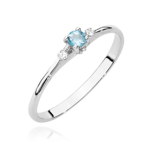 Pierścionek W0614 Topaz Swiss 0,15ct białe złoto