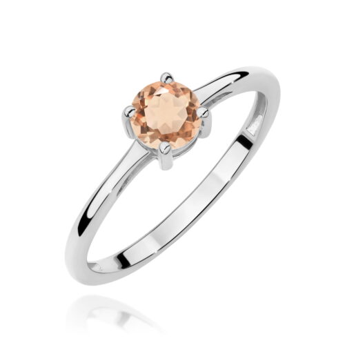 Pierścionek W0656 Morganit 0,40ct białe złoto