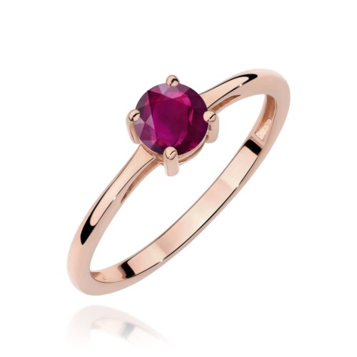 Pierścionek W0656 Rodolit 0,60ct różowe złoto