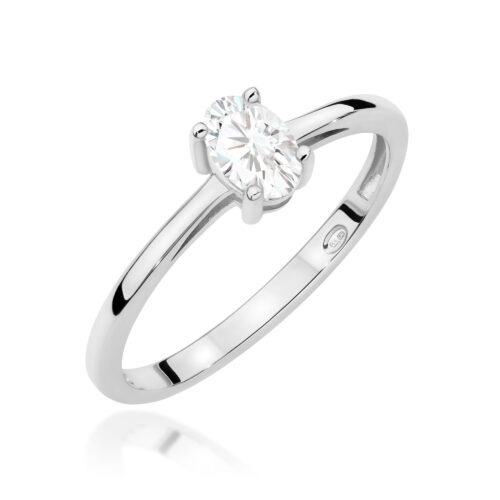 Pierścionek W0685 Diament Laboratoryjny 0,40ct białe złoto
