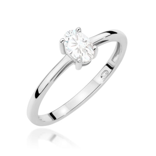 Pierścionek W0685 Szafir Biały 0,50ct białe złoto