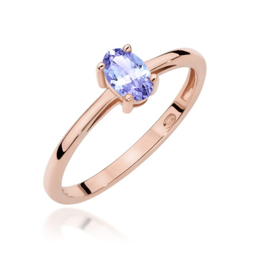Pierścionek W0685 Tanzanit 0,40ct różowe złoto