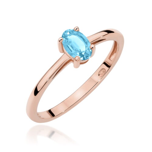 Pierścionek W0685 Topaz Swiss 0,50ct różowe złoto