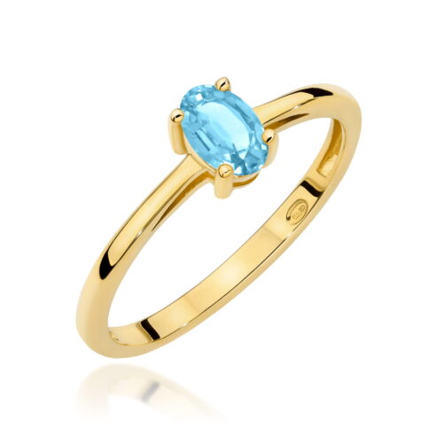 Pierścionek W0685 Topaz Swiss 0,50ct żółte złoto