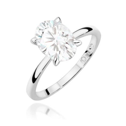 Pierścionek W0688 Diament Laboratoryjny 2,00ct białe złoto