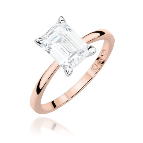 Pierścionek W0691 Diament Laboratoryjny 2,00ct różowe złoto
