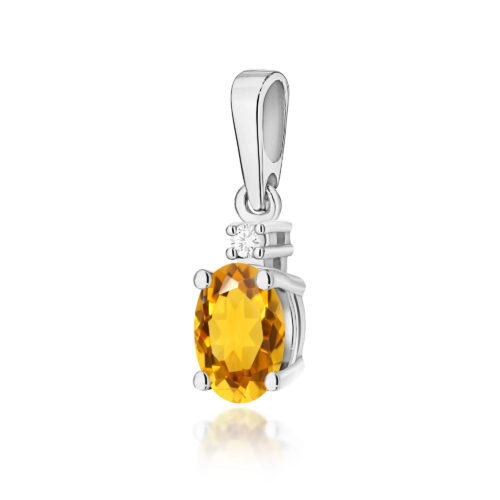 Zawieszka Z0001 Cytryn 0,60ct białe złoto
