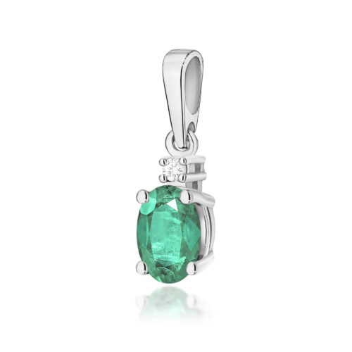 Zawieszka Z0001 Szmaragd 0,40ct białe złoto