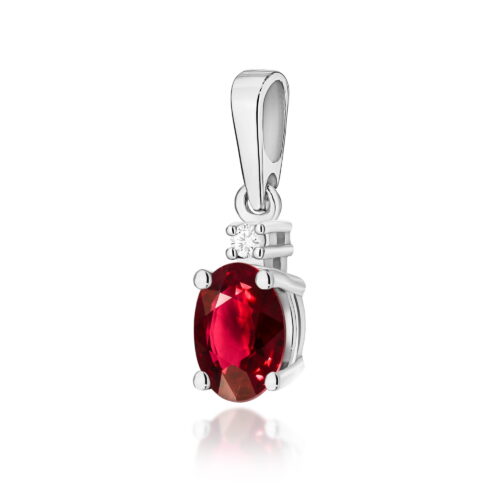Zawieszka Z0001 Rubin 0,60ct białe złoto