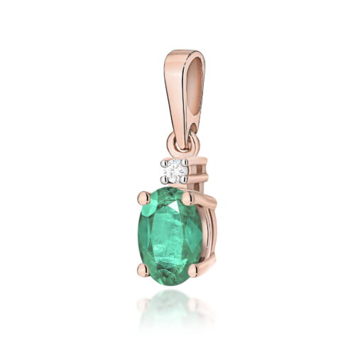 Zawieszka Z0001 Szmaragd 0,40ct różowe złoto