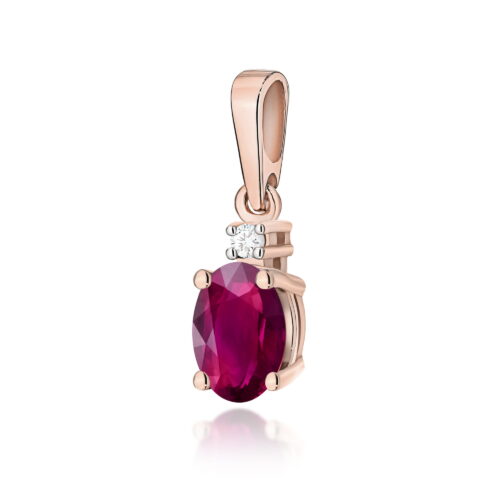 Zawieszka Z0001 Rodolit 0,50ct różowe złoto
