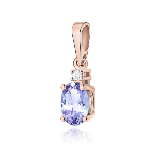 Zawieszka Z0001 Tanzanit 0,40ct różowe złoto