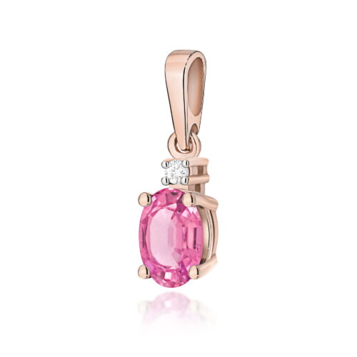Zawieszka Z0001 Różowy Topaz 0,50ct różowe złoto