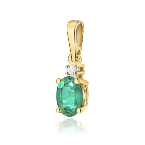 Zawieszka Z0001 Szmaragd 0,40ct żółte złoto