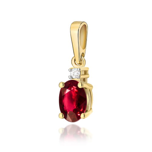Zawieszka Z0001 Rubin 0,60ct żółte złoto