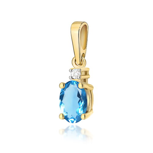 Zawieszka Z0001 Topaz Swiss 0,50ct żółte złoto