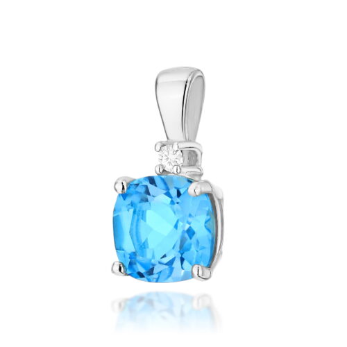 Zawieszka Z003 Topaz Swiss 1,10ct białe złoto
