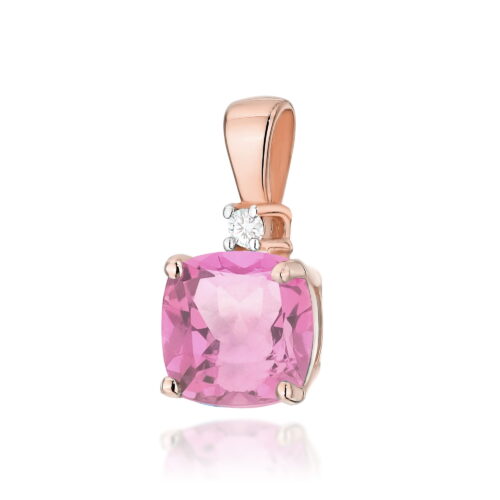 Zawieszka Z003 Różowy Topaz 1,10ct różowe złoto