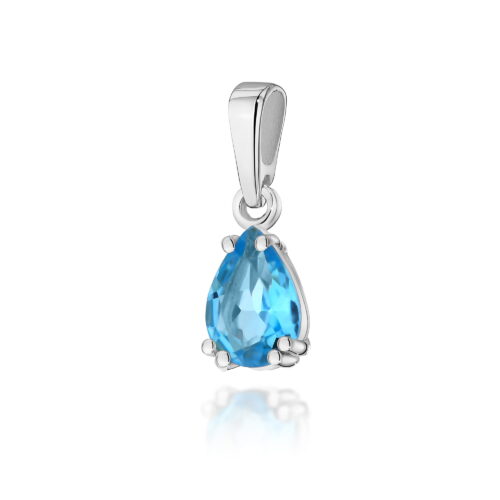 Zawieszka Z006 Topaz Swiss 0,90ct białe złoto