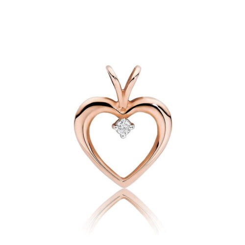 Zawieszka Z0009 Diament 0,04ct różowe złoto
