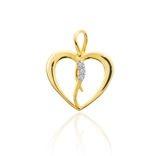 Zawieszka Z0010 z diamentami żółte złoto