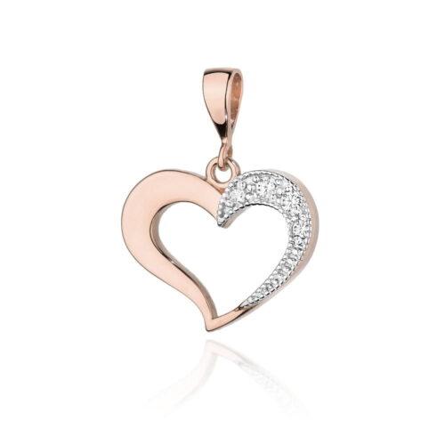 Zawieszka Z0023 Diament 0,02ct różowe złoto