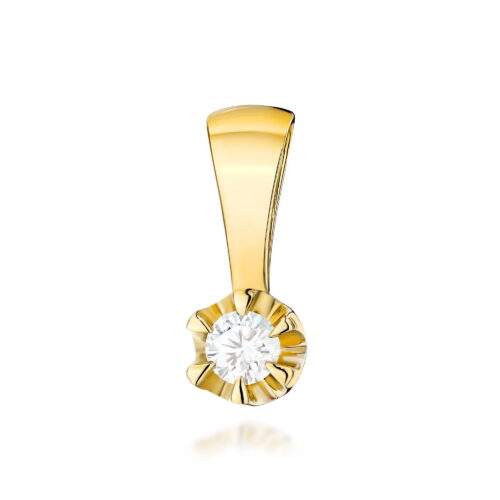 Zawieszka Z0032 Diament Laboratoryjny 0,10ct żółte złoto