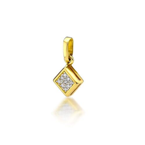 Zawieszka Z0036 z diamentami żółte złoto