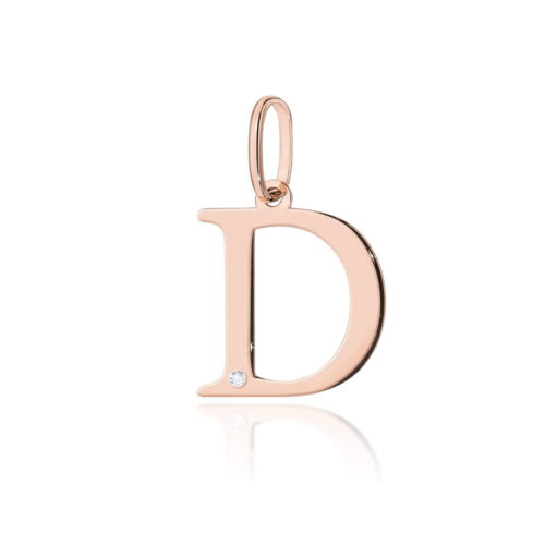 Zawieszka Z0069 Diament 0,005ct - litera D - różowe złoto
