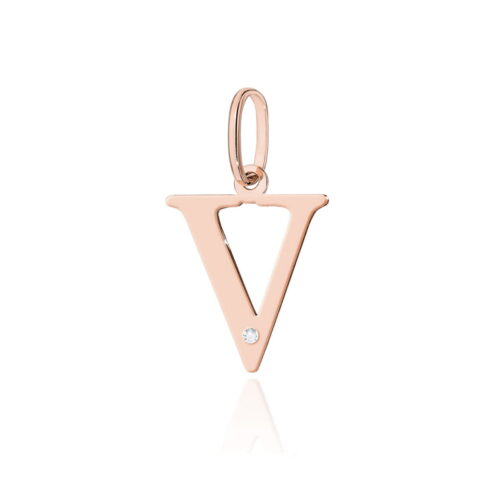 Zawieszka Z0069 Diament 0,005ct - litera V - różowe złoto