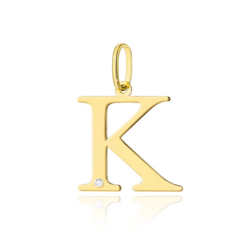 Zawieszka Z0069 Diament 0,005ct - litera K - żółte złoto