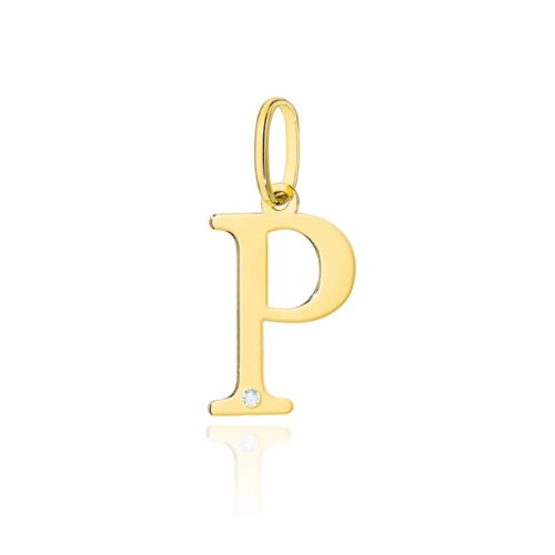 Zawieszka Z0069 Diament 0,005ct - litera P - żółte złoto
